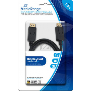 MEDIARANGE DISPLAYPORT ANSCHLUSSKABEL MRCS159 schwarz 2m