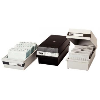 Han Karteikasten A5 quer lichtgrau Kunststoff für 800 Karten