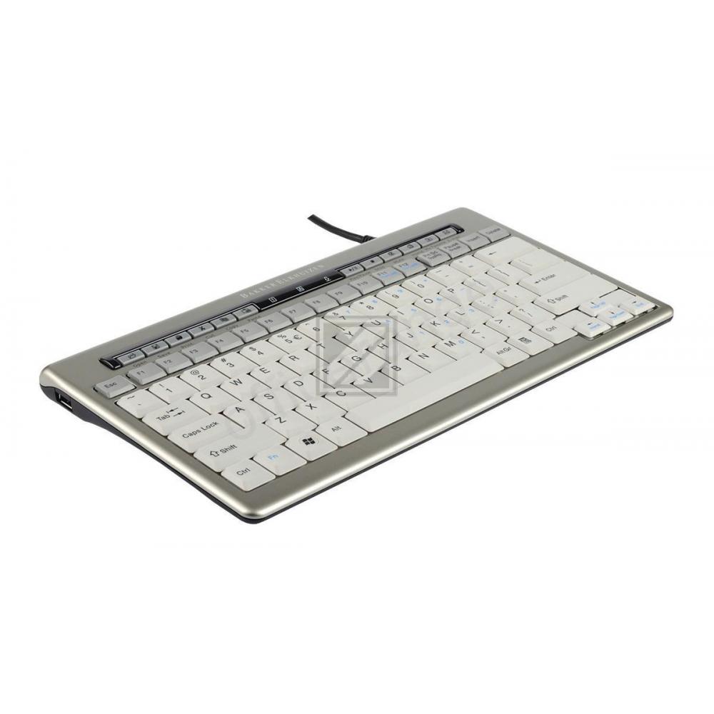 BNES840DUK BAKKER TASTATUR UK S-board 840 Design USB silber-weiss