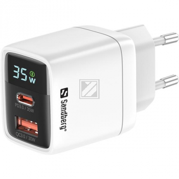 SANDBERG 2IN1 CHARGER 1xUSB-C 1xUSB 35W 441-52 weiss