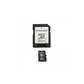 INTENSO Micro SDXC Card PREMIUM 64GB 3423490 with adapter, UHS-I