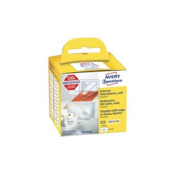 AVERY ZW. Universal-Etiketten 70x54mm AS0722440 weiss, Rolle 320 Stück