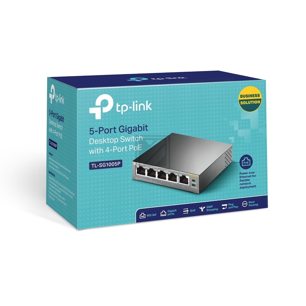 TP-Link TL-SG1005P Desktop Switch mit 4-Port PoE