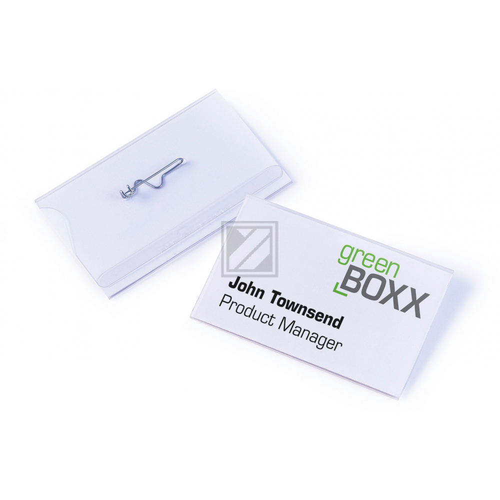 DURABLE Namensschild m. Nadel 90x54mm 800419 50 Stück