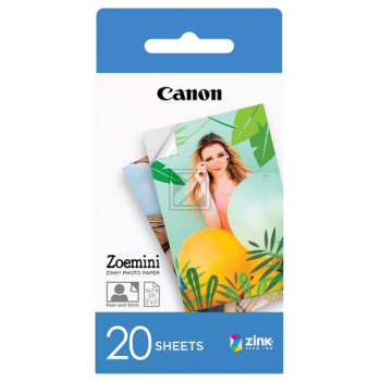 Canon Zink Papier (Zink Papier) weiß 20 Blatt 5 x 7.6 cm 290 g/m² (3214C002)