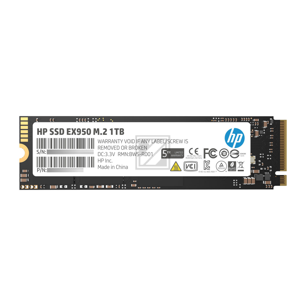 HP SSD EX950 FESTPLATTE INTERN 1TB 5MS23AA#ABB M.2 L:3500MB/s S:2900MB/s