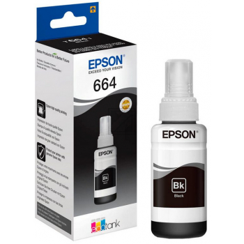 Epson Tintennachfüllfläschchen schwarz (C13T66414A, T6641)