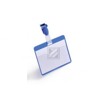 DURABLE Namensschild mit Clip blau 810606 90x60mm 25 Stück