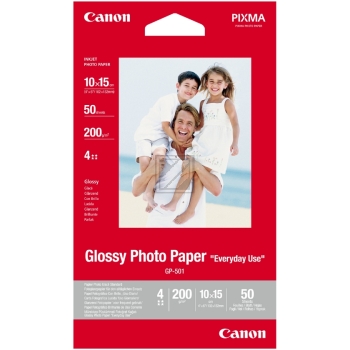 Canon Fotopapier glänzend 50 Blatt 10 x 15 cm 200 g/m² (0775B081)