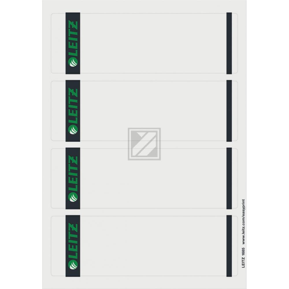 Leitz Rückenschilder grau Inh.100 61 x 191 mm selbstklebend