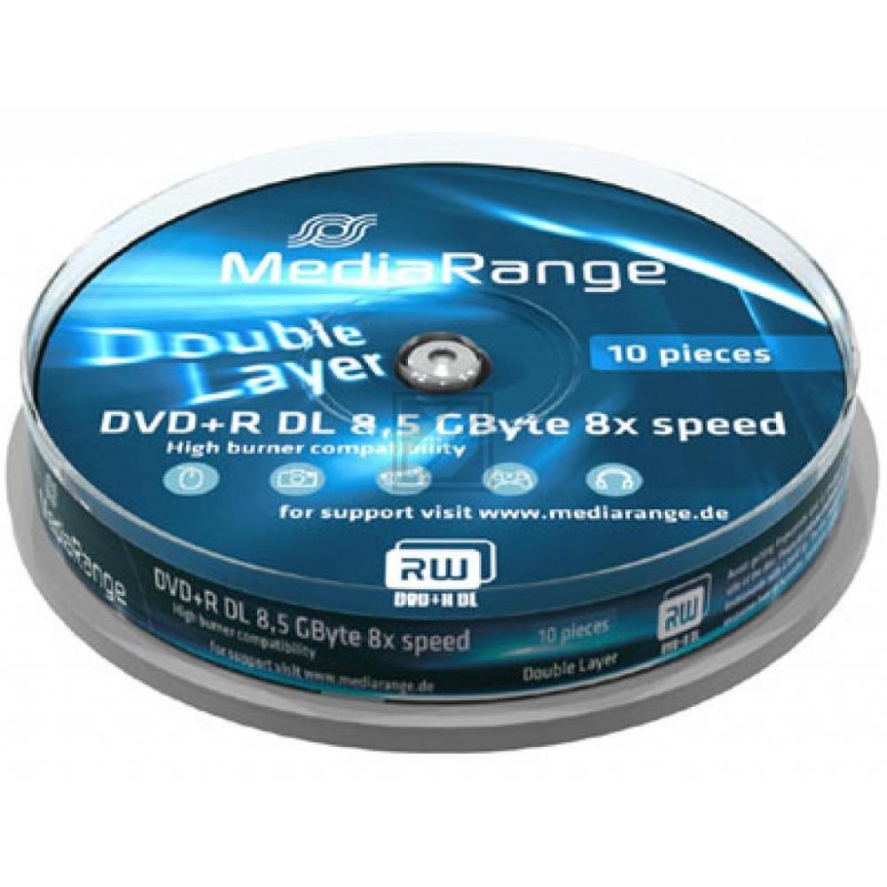 MEDIARANGE DVD+R DL 8.5GB 8x (10) CB MR466 Cake Box