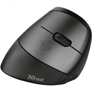 24110 TRUST BAYO ERGO WIRELESS MAUS 6Tasten/kabellos/schwarz/rechts