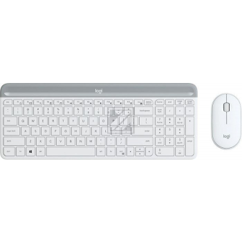LOGI Slim Wireless Keyboard and Mouse Combo MK470 OFFWHITE (FR)