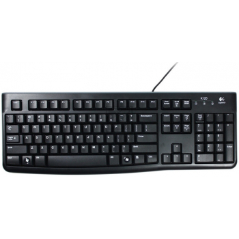 LOGITECH K120 corded Keyboard black - CZE - USB - EMEA