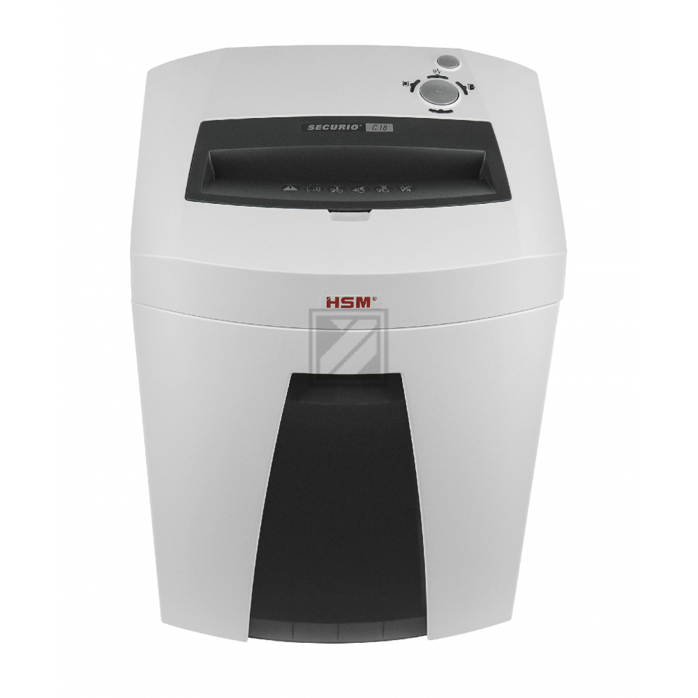 HSM SECURIO C18 AKTENVERNICHTER WEISS 1912121 Partikelschnitt 1,9x15mm P5 9Blt