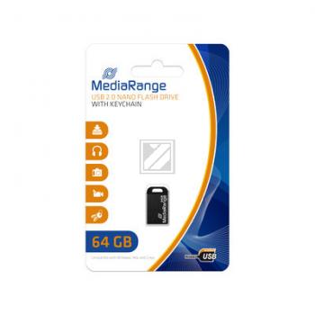 MEDIARANGE NANO USB STICK 64GB MR923 USB 3.0 schwarz