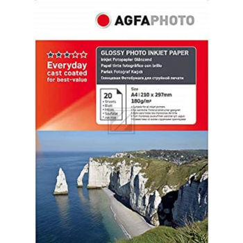 Agfaphoto Photo Paper DIN A4 Fotopapier 20 Blatt DIN A4 180 g/m² (AP18020A4NEU)