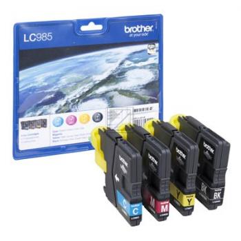 Brother Tintenpatrone gelb, magenta, schwarz, cyan (LC-985VALBPDR)