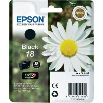 Epson Tintenpatrone schwarz (C13T18014022, T1801)