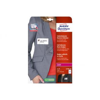AVERY ZW. Namensetiketten 63.5x29.6mm L4784-20 Laser, weiss 20Bl./27Stk.