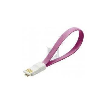 LogiLink Micro USB Kabel, USB 2.0, magnetisch, pink