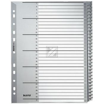 Leitz Register A4 1-31 grau PP 31-teilig