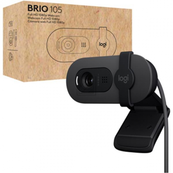 LOGITECH BRIO 105 WEBCAM SCHWARZ 960-001592 1080p Mikrofon Kabel