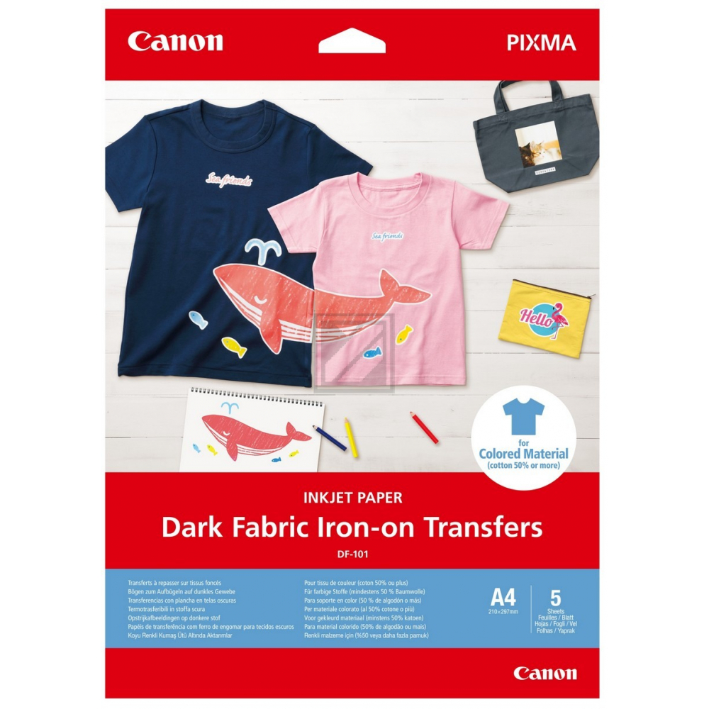 CANON Iron-on T-Shirt A4 DF101A4 Dark Fabric 50 Blatt