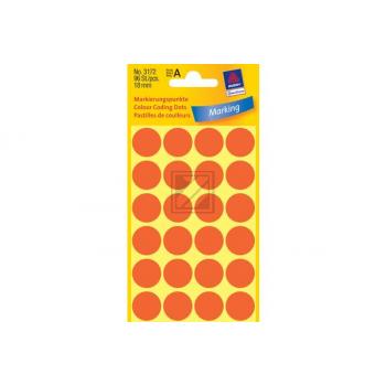 AVERY ZW. Markierungspunkte 18mm 3172Z rot 96 Stück