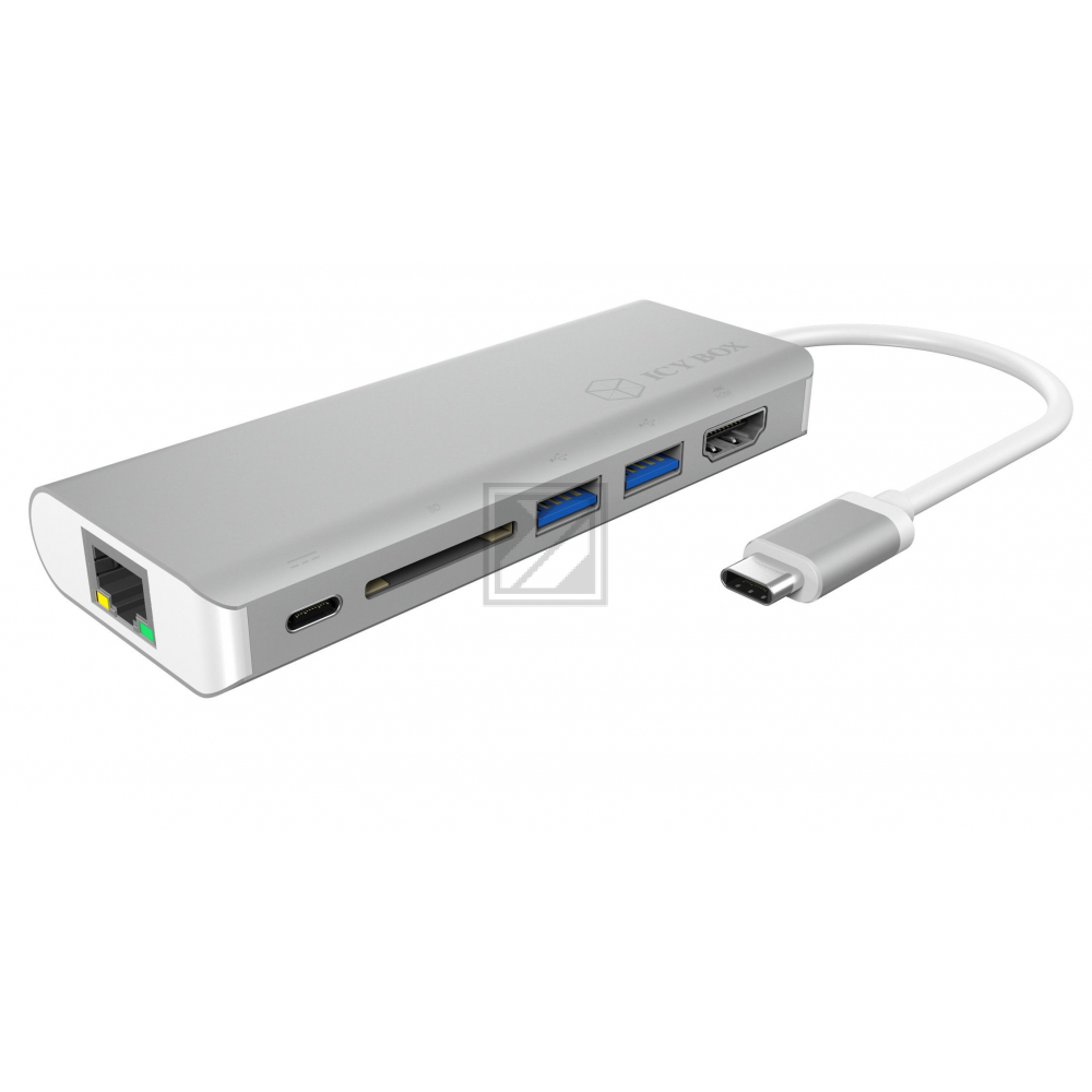 ICY BOX USB Type-C Notebook IB-DK4034 Dockingstation silber/weiss