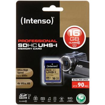INTENSO SDHC SPEICHERKARTE UHS-I 16GB 3431470 Klasse 10