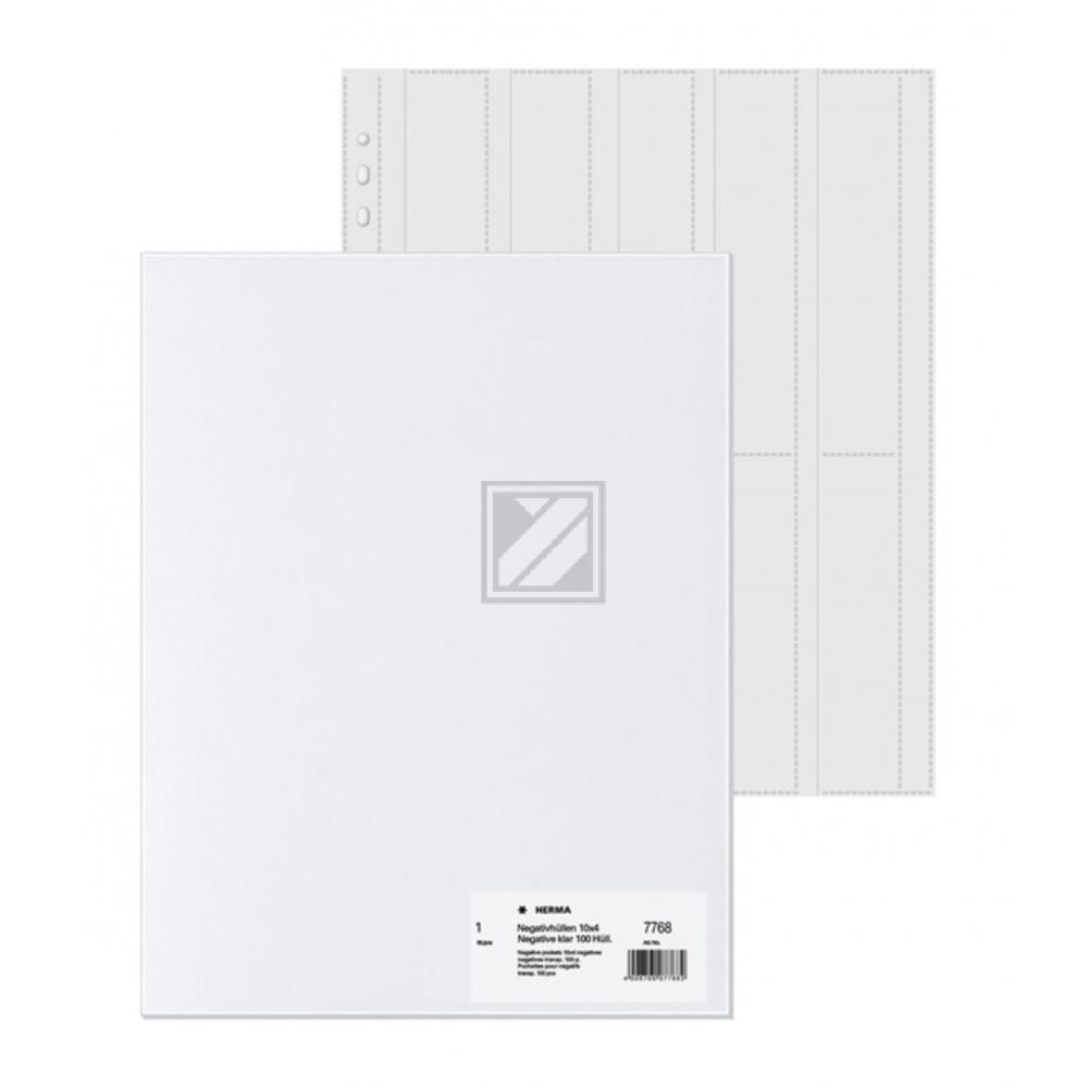 Herma Negativhüllen PP klar für 10 x 4 Streifen Inh.100 St.