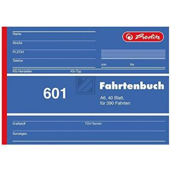 Herlitz Fahrtenbuch A6 40 Blatt