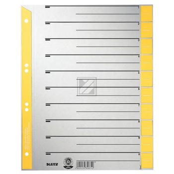 Leitz Trennblätter A4 gelb Inh.100 Karton 230 g/qm