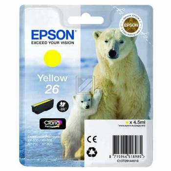Epson Tintenpatrone gelb SC (C13T26144022, T2614)