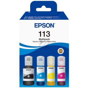 Epson Tintennachfüllfläschchen gelb, magenta, schwarz, cyan (C13T06B640, 113)