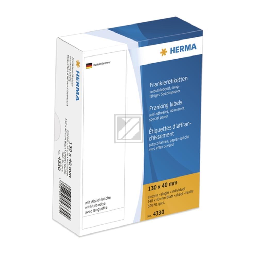 Herma Frankieretiketten weiß einzeln 140 x 40 mm Inh.500