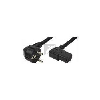 LogiLink Netzkabel, schwarz, 2,0 m, Schuko Stecker, 90° Winkel