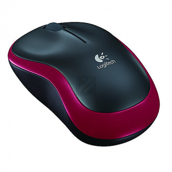Logitech M185 Maus cordless Notebook Mouse USB black/red