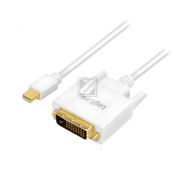 LogiLink Mini DisplayPort zu DVI, weiß, 1,8 m