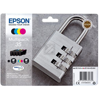 Epson Tintenpatrone gelb, magenta, schwarz, cyan (C13T35864020, 35)
