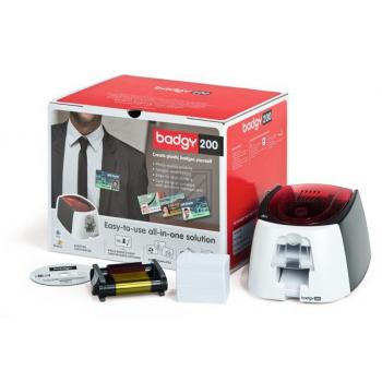 EVOLIS Drucker Plastikkarten 19891 Badgy 200 Farbband, 100 Karten