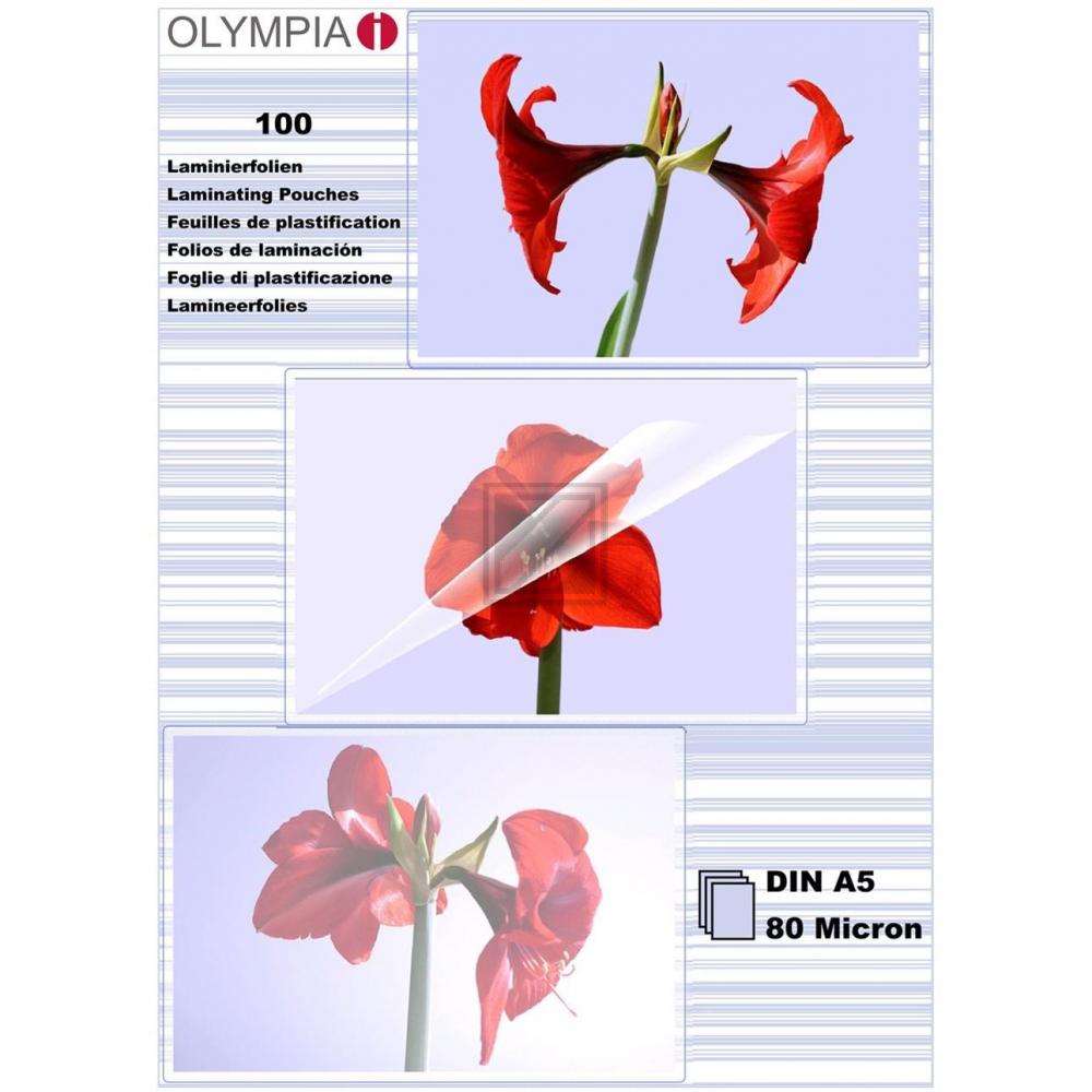9167 OLYMPIA LAMINIERFOLIEN A5 100Blatt 80mic