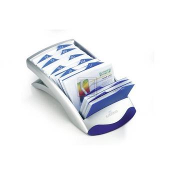 DURABLE Visitenkartenbox VISIFIX DESK 241323 silber, f. 200 Karten 104x72mm