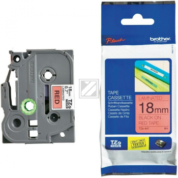 Brother Schriftbandkassette schwarz/rot (TZE-441)
