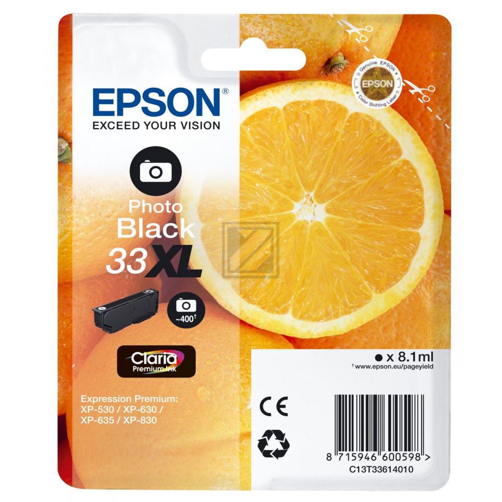 Epson Tintenpatrone photo schwarz HC (C13T33614022, T3361)