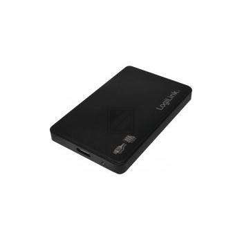 LogiLink  Festplattengehäuse 2,5 Zoll, SATA, USB 3.0, 6,35 cm, Schwarz