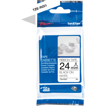 PTOUCH Band schwarz/weiss TZE-R251 Tze Geräte 24mm