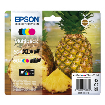 Epson Tintenpatrone gelb, magenta, schwarz, cyan HC (C13T10H94020, 604, 604XL)