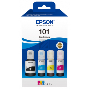 Epson Tintenflasche gelb, magenta, schwarz, cyan (C13T03V64A, 101)
